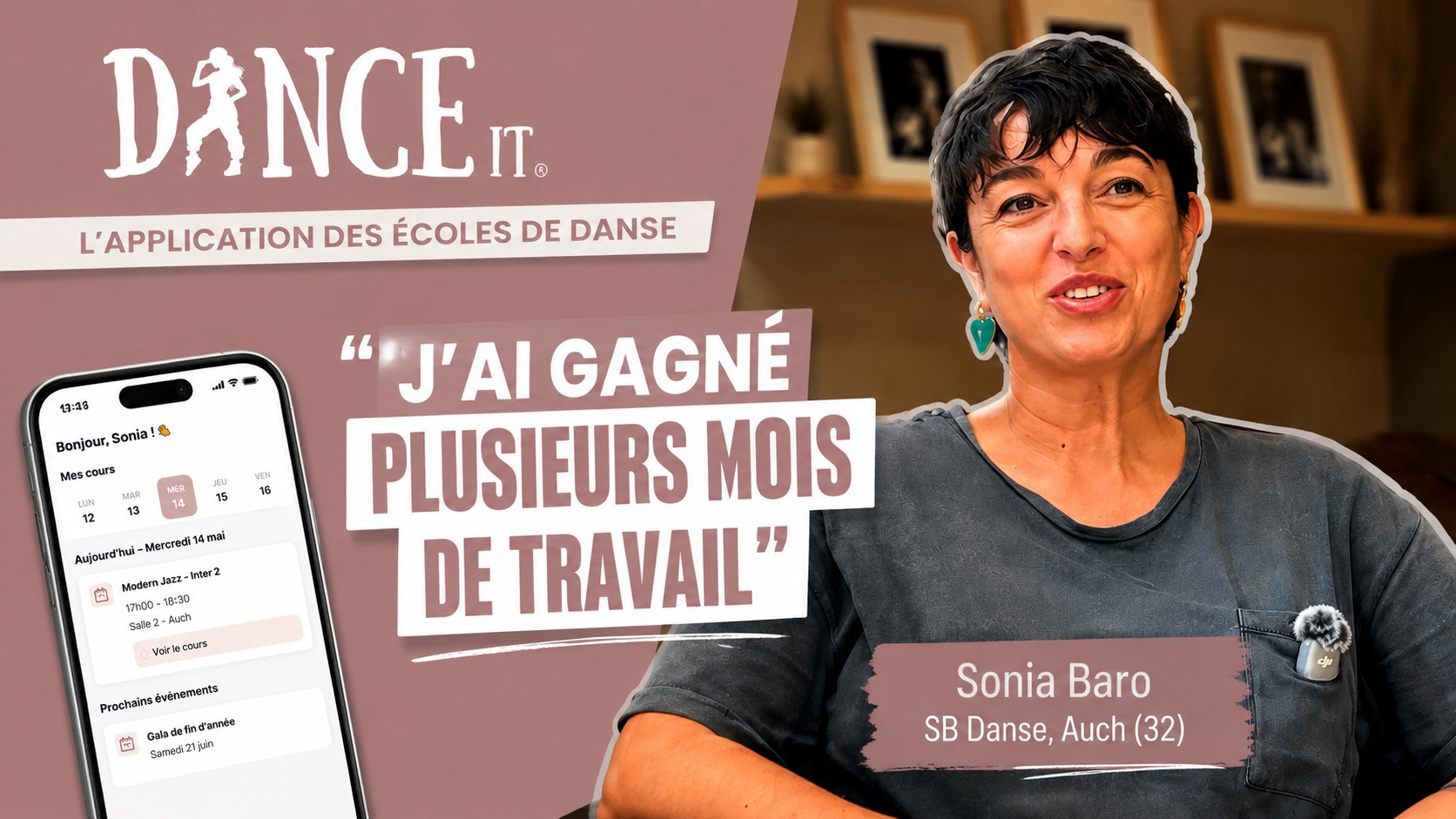 Sonia Baro, directrice de SB Danse à Auch, témoignant sur son expérience avec Dance It®